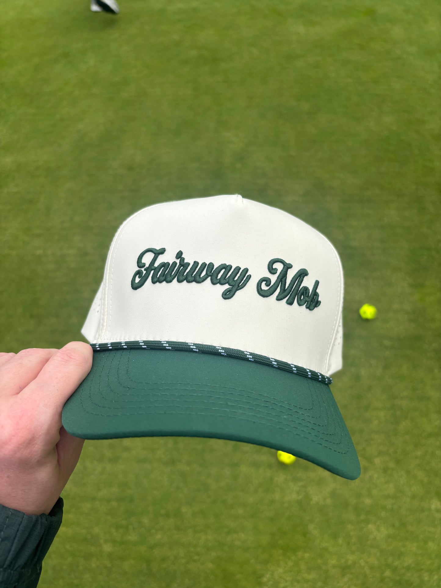 002 Trucker Cap - Off White / Green