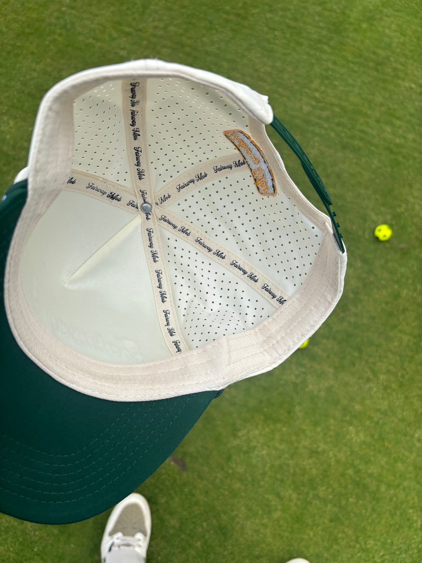 002 Trucker Cap - Off White / Green