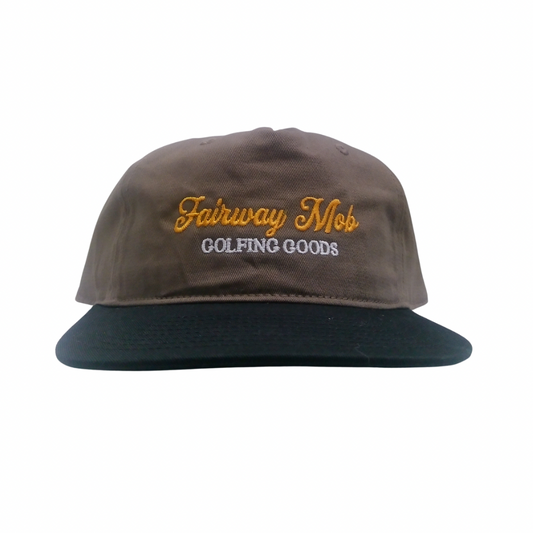 ‘Trevie’ Golf Cap - Walnut / Black